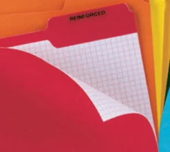 Office Depot® Brand Reinforced Tab Color File Folders With Interior Grid, 1/3 Cut, Letter Size, Assorted Colors, Box Of 100