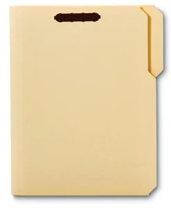 Office Depot® Brand Reinforced Manila Folder With 2 Embossed Fasteners, 1/3-Cut Tabs, Letter Size, Box Of 50