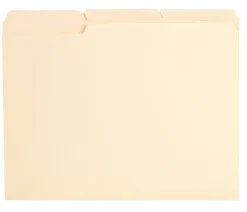 Office Depot® Brand Reinforced File Folders, 1/3-Cut Tabs, Legal Size, Manila, Box Of 100