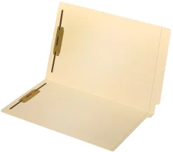 Office Depot® Brand Reinforced End-Tab Fastener Folders, Legal Size, Manila, Pack Of 50 Folders