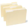 Office Depot® Brand Reinforced File Folders, 1/3-Cut Tabs, Letter Size, Manila, Box Of 100