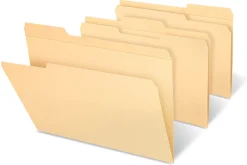 Office Depot® Brand Reinforced File Folders, 1/3-Cut Tabs, Letter Size, Manila, Box Of 100