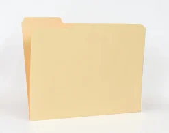 Office Depot® Brand Reinforced File Folders, 1/3-Cut Tabs, Letter Size, Manila, Box Of 100