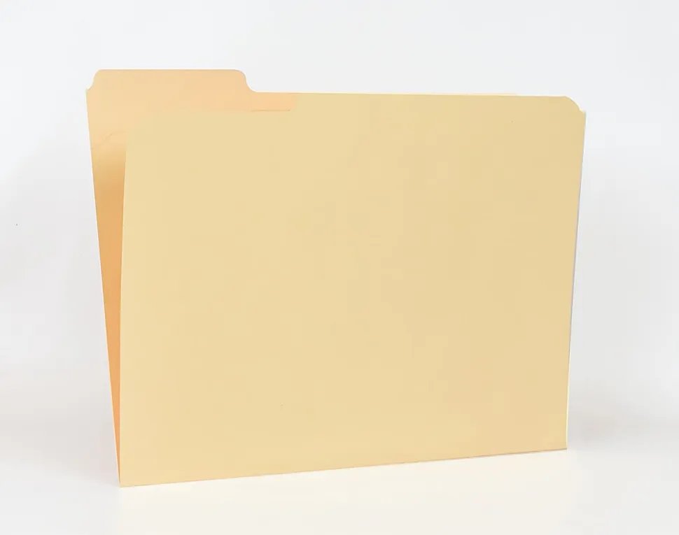 Office Depot® Brand Reinforced File Folders, 1/3-Cut Tabs, Letter Size, Manila, Box Of 100