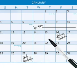 2026 Office Depot® Brand Reversible Erasable Wall Calendar, 24