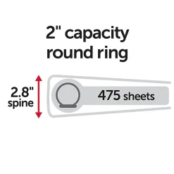 Office Depot® Brand 3-Ring Durable View Binder, 2