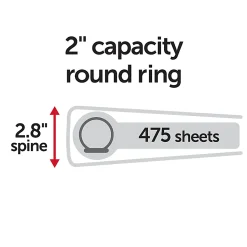 Office Depot® Brand 3-Ring Durable View Binder, 2