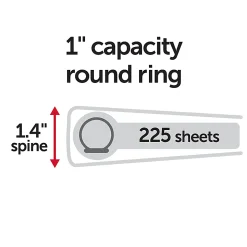 Office Depot® Brand 3-Ring Durable View Binder, 1