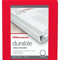 Office Depot® Brand 3-Ring Durable View Binder, 1