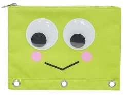 Office Depot® Brand 3-Ring Pencil Pouch, 7-1/2" x 10", Green Frog