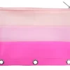 Office Depot® Brand 3-Ring Pencil Pouch, 7" x 9-13/20", Soft-Touch Jelly, Pink