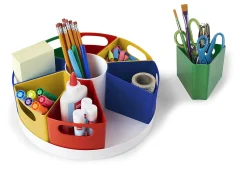 Office Depot® Brand 360° Rotating Desk Organizer, 4-3/8"H x 11-3/4"W x 11-3/4"D, Multicolor