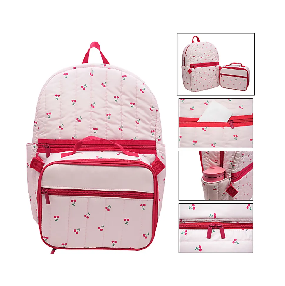 Office Depot® Brand School Backpack and Lunch Box Set, Cherries