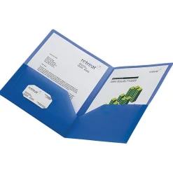 Office Depot® Brand School-Grade 2-Pocket Poly Folder, Letter Size, Blue