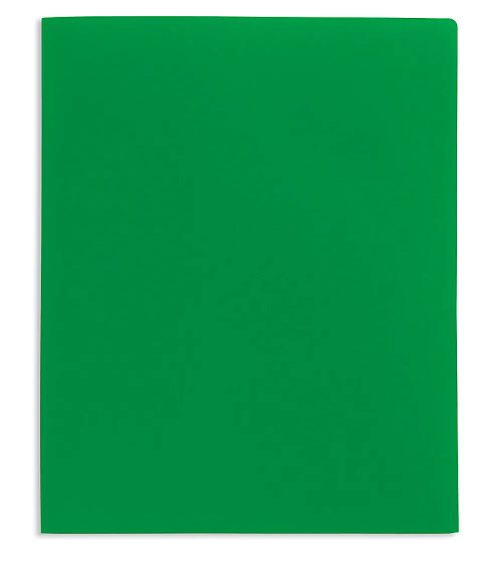 Office Depot® Brand School-Grade 2-Pocket Poly Folder, Letter Size, Green