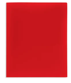Office DepotĀ® Brand School-Grade 2-Pocket Poly Folder, Letter Size, Red