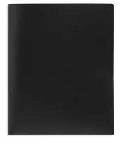 Office DepotĀ® Brand School-Grade 2-Pocket Poly Folder, Letter Size, Black