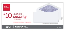 Office Depot® Brand #10 Security Envelopes, 4-1/8
