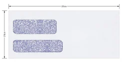 Office Depot® Brand #9 Security Envelopes, Double Window, 3-7/8" x 8-7/8", Gummed Seal, White, Box Of 500