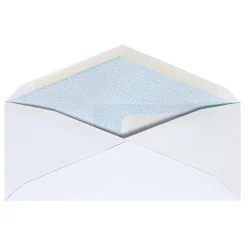 Office Depot® Brand #8 5/8 Security Envelopes, Double Window, 3-5/8" x 8-5/8", Gummed Seal, White, Box Of 500