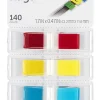 Office Depot® Brand Self-Stick Flags, 1/2" x 1 7/10", Assorted Colors, 35 Flags Per Pad, Pack Of 4 Pads