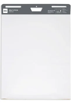 Office Depot® Brand Self-Stick Easel Pad, 25" x 30", 30 Sheets, 30% Recycled, White, 21509