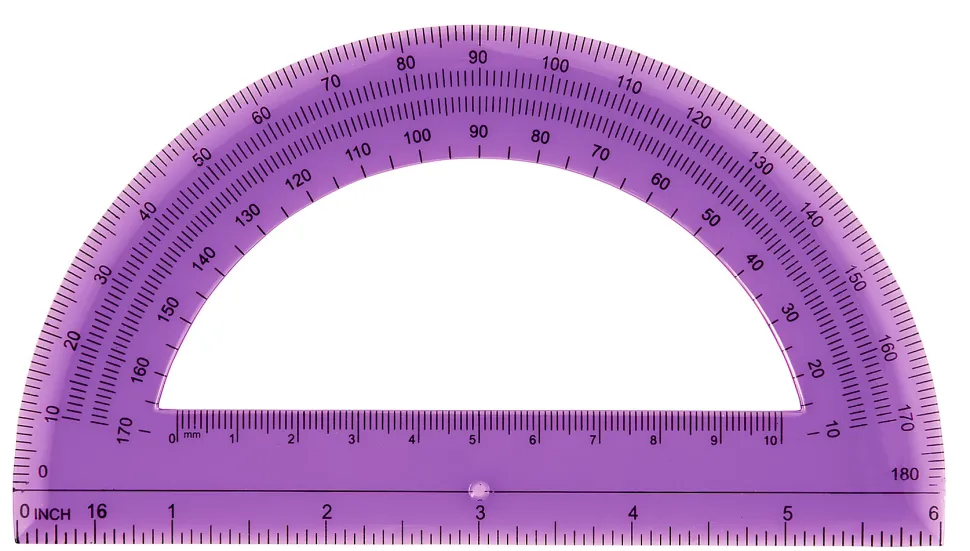 Office Depot® Brand Semicircular 6" Protractor, Clear