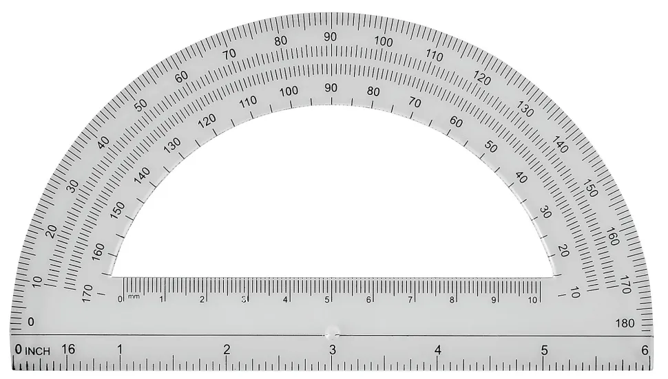 Office Depot® Brand Semicircular 6" Protractor, Clear
