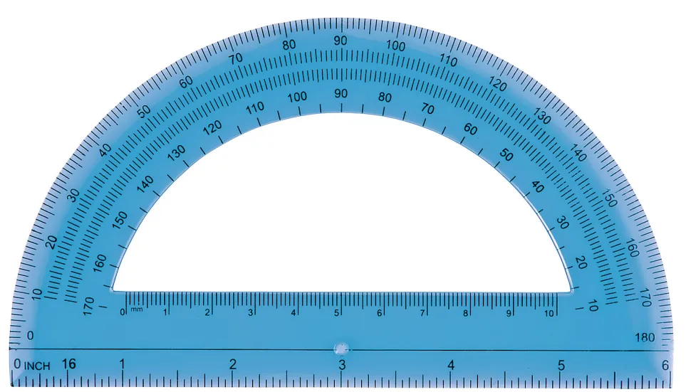 Office Depot® Brand Semicircular 6" Protractor, Clear