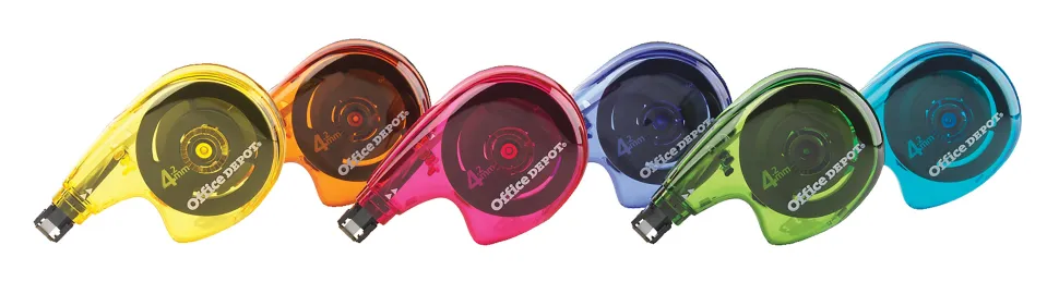 Office Depot® Brand Side-Application Correction Tape, 1 Line x 392", Pack Of 16 Cartridges