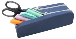 Office Depot® Brand Silicone Pencil Pouch, 2-3/8" x 7-7/8", Navy