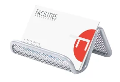 Office Depot® Brand Silver Mesh Business Card Holder
