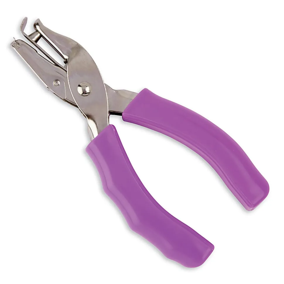 Office Depot® Brand Single-Hole Punch With Padded Handles, Assorted Colors