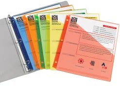 Office DepotĀ® Brand Single Pocket Sheet Protectors, 8-1/2" x 11", Assorted Colors, Pack Of 5