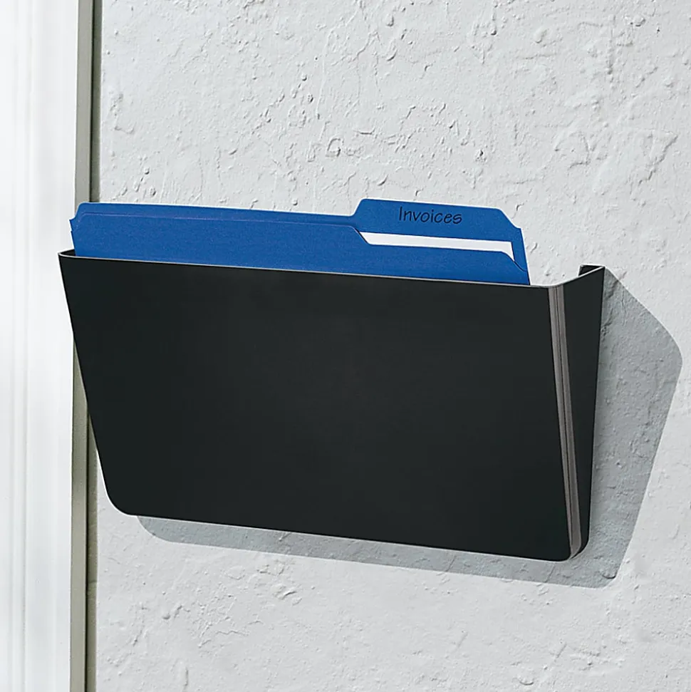 Office Depot® Brand Single Wall Pocket, Letter Size, Black
