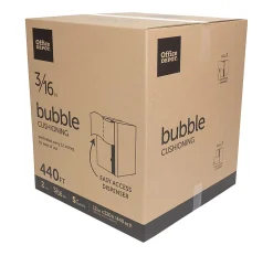 Office DepotĀ® Brand Small Bubble Cushioning, 3/16" Thick, Clear, 12" x 220', Box Of 2 Rolls
