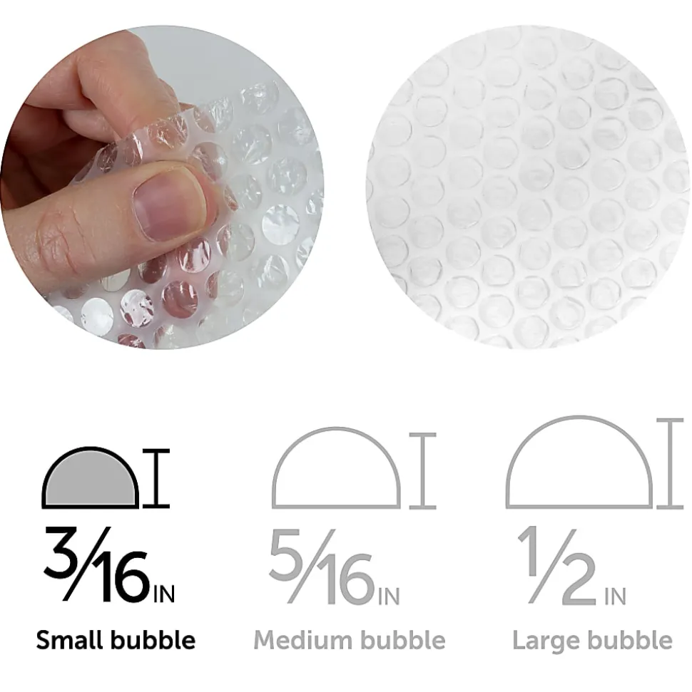 Office Depot® Brand Small Bubble Cushioning, Extra-Wide, 3/16" Thick, Clear, 24" x 25'