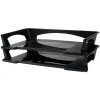 Office Depot® Brand Stacking Desk Trays, 2 3/4"H x 18"W x 8"D, Black, Pack Of 2
