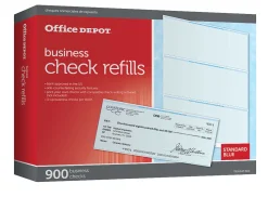 Office DepotĀ® Brand Standard Blue Business Check Refills, Box Of 900