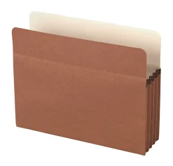 Office Depot® Brand Standard File Pocket, 3-1/2" Expansion, Letter Size, Brown