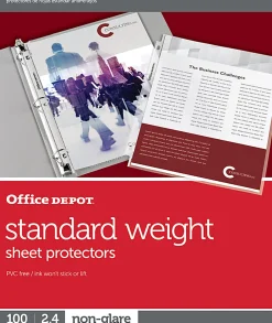 Office Depot® Brand Standard Weight Sheet Protectors, 8-1/2