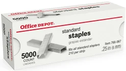 Office Depot® Brand Staples, 1/4