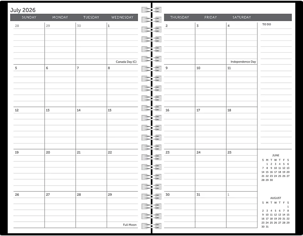 2026-2027 Office Depot® Brand Stellar Academic Weekly/Monthly Planner, 5-1/2" x 8-1/2", Pink, July To June
