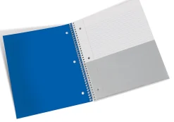 Office DepotĀ® Brand Stellar Poly Notebook, 8-1/2" x 11", 3 Subject, College Ruled, 150 Sheets, Blue