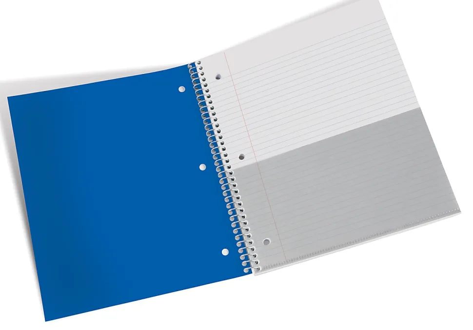 Office Depot® Brand Stellar Poly Notebook, 8-1/2" x 11", 3 Subject, College Ruled, 150 Sheets, Blue