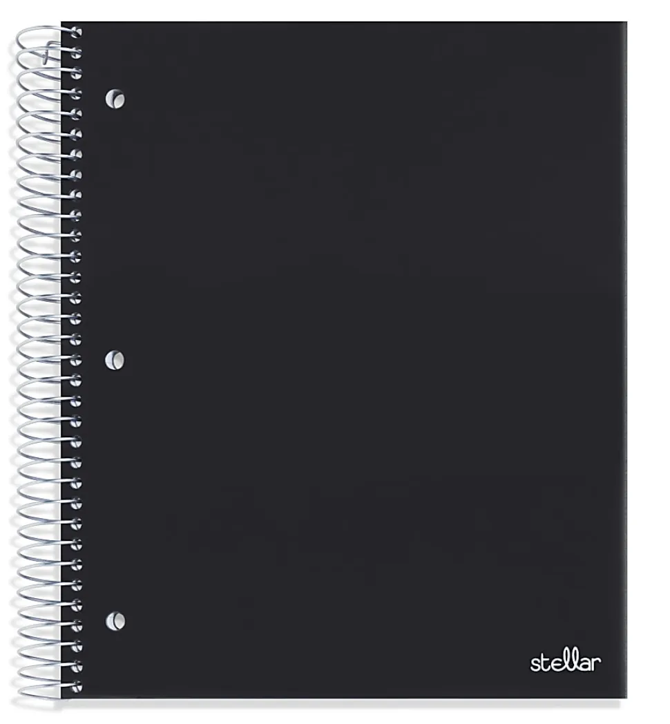 Office Depot® Brand Stellar Poly Notebook, 4-1/2" x 7", 1 Subject, College Ruled, 100 Sheets, Assorted Colors, Pack Of 3 Notebooks