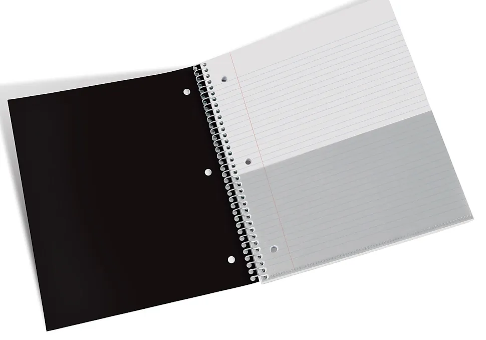 Office Depot® Brand Stellar Poly Notebook, 8-1/2" x 11", 1 Subject, College Ruled, 100 Sheets, Black