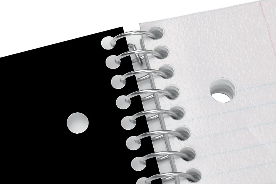 Office Depot® Brand Stellar Poly Notebook, 8-1/2" x 11", 1 Subject, College Ruled, 100 Sheets, Black
