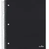 Office Depot® Brand Stellar Poly Notebook, 8-1/2" x 11", 3 Subject, College Ruled, 150 Sheets, Black