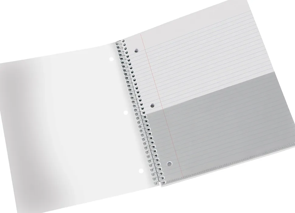 Office Depot® Brand Stellar Poly Notebook, 8-1/2" x 11", 3 Subject, College Ruled, 150 Sheets, Pink